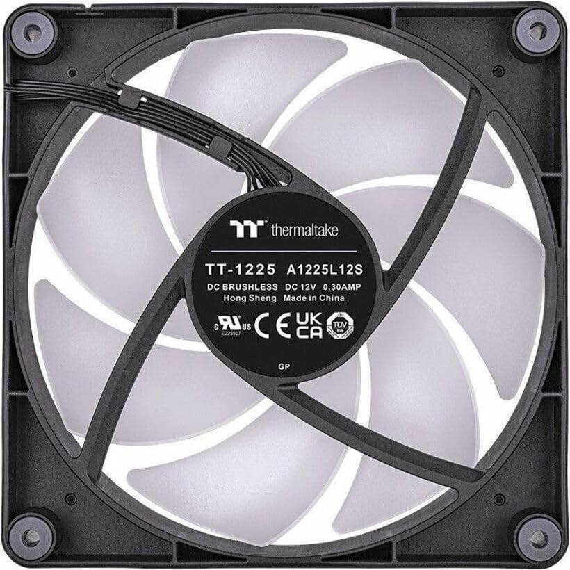 Thermaltake CT120 ARGB Sync PC Cooling Fan Black (2-Fan Pack) ARGB Compatible 120mm PC Case Fan Black CL-F149-PL12SW-A FN2000