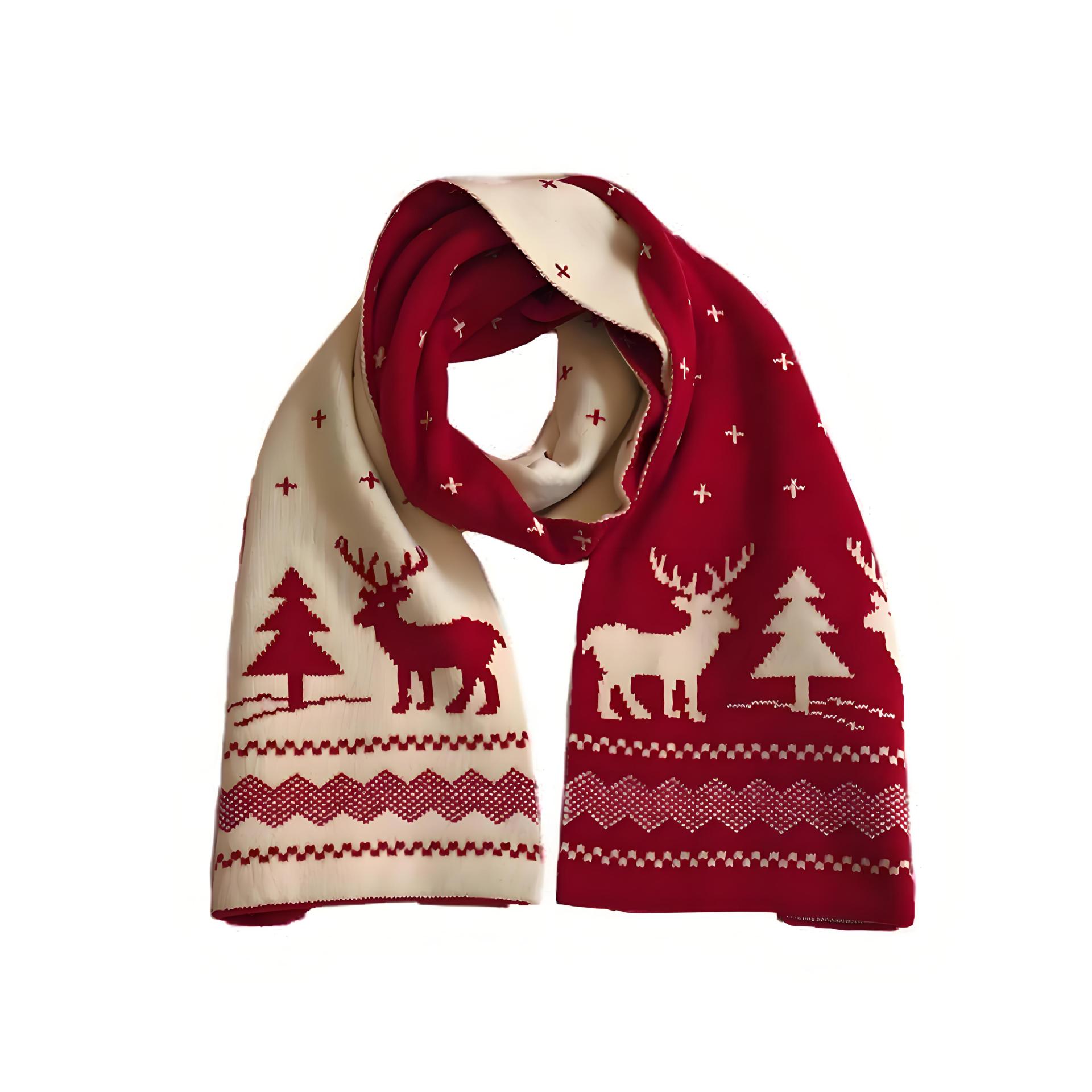

Women s autumn and winter warm matching student couple scarf червоний