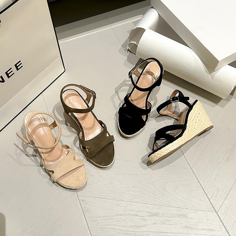 

New sexy super high-heeled wedge-heeled sandals women s shoes with thick-soled waterproof table open-toed women s shoes 39