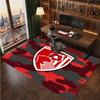 Bournemouth Football Print Crystal Velvet Rug, Comfortable Water Absorbent Non Slip Indoor Floor Carpet