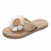 Summer Imitation Straw Women's Sandals Flip Flops Fashion Beach Flat Heeled Comfortable Outdoor Beach Women's Slippers