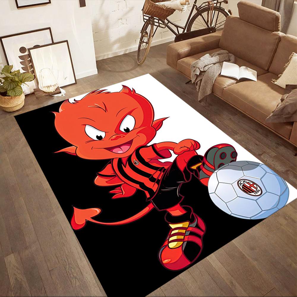 Tappeto Ac Milan Tappeto per Ufficio Adatto per Sala Giochi Studio Soggiorni Balcone Tappeto Antiscivolo Decora Uffici Migliore per Natale
