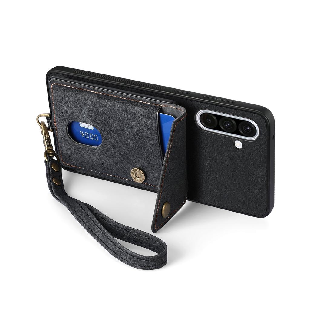 For Samsung Galaxy A56 5G Case with Card Holder Kickstand Leather Phone Back Cover
