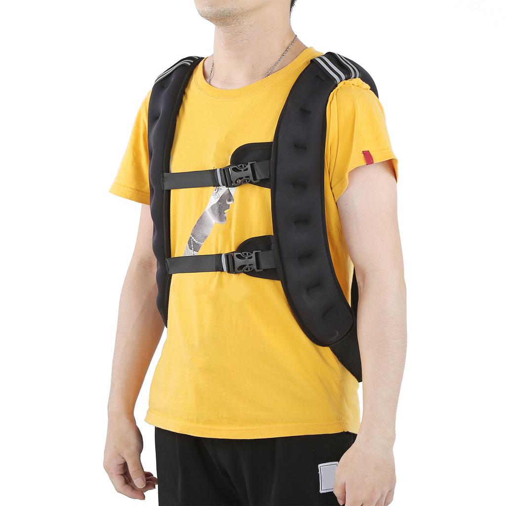 Weighted Vest, Buckle Body Weight Training Vest with Reflective Strips, Training Equipment for Fitness and Weight Loss