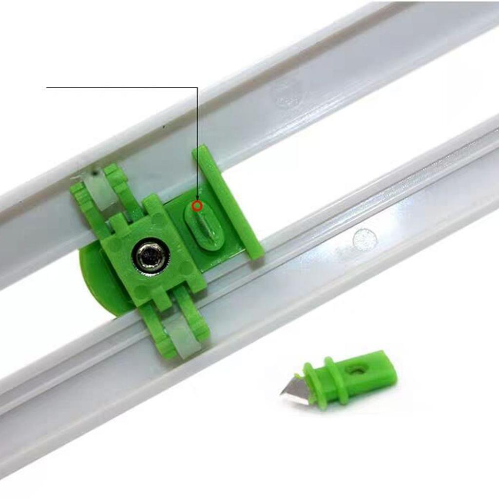 Papierschneider mit 2 Ersatzschneidern, verstellbar, manuell, Bastelschneider für Ca