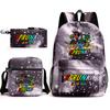 Boys Backpack Rhythm Box Treasure Children's School Bag Anime Satchel Pencil Bag Oxford Cloth Elementary School Student D