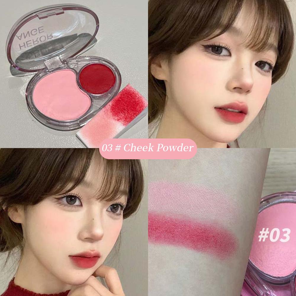 HERORANGE Two Tone Blush Matte Texture Natürlich aufhellende Rouge-Palette