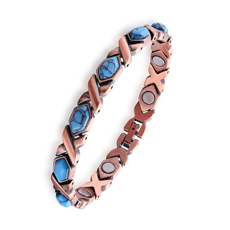 Aeteey Herzförmiges Reines Kupfer Armband für Frauen Magnetisches Armband Schmuck Geschenke