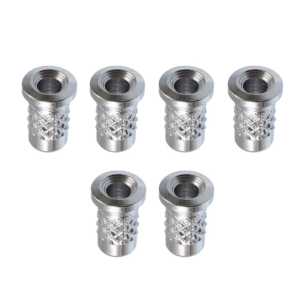 Tooyful 6 Pieces Iron Guitar Through Body String Mounting Ferrules Bushings for Electric Guitar Replacement Parts