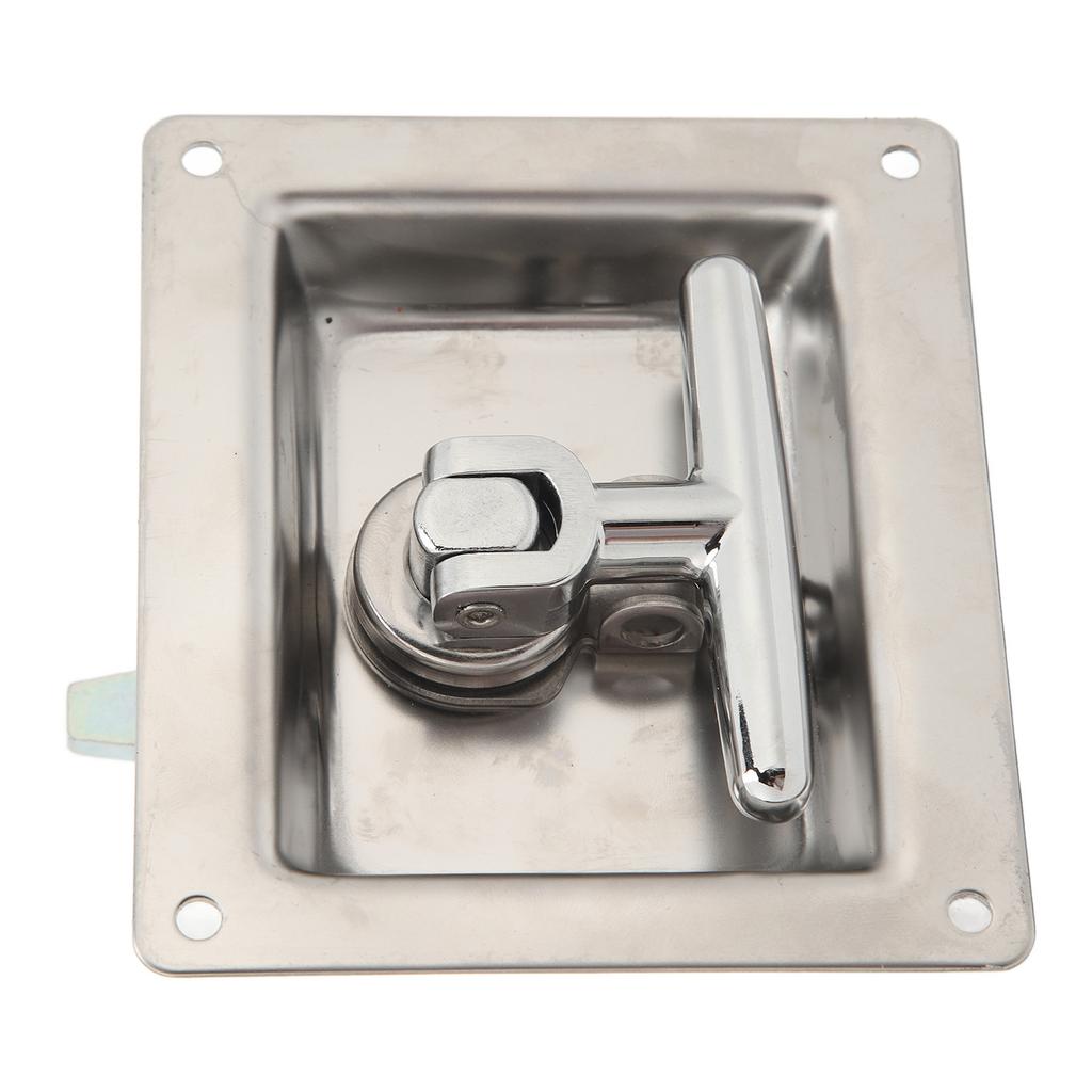 Folding T Handle Lock Keep Safety Rotating Unlock Stainless Steel Door Handle Lock for RV Yacht