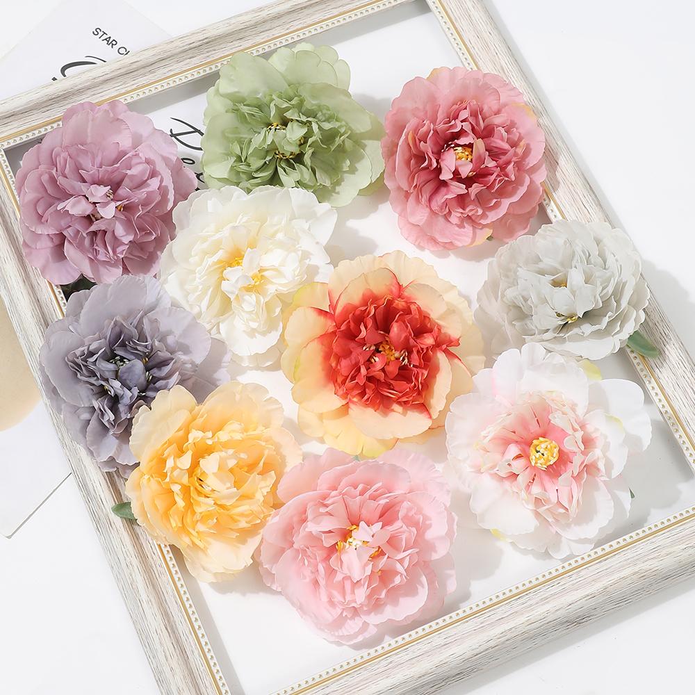 3/5Pcs Artificial Rose Flower Heads Fake Flowers Home Room Decoration Garden Wedding Decor DIY Wreath Gift Box Accessories