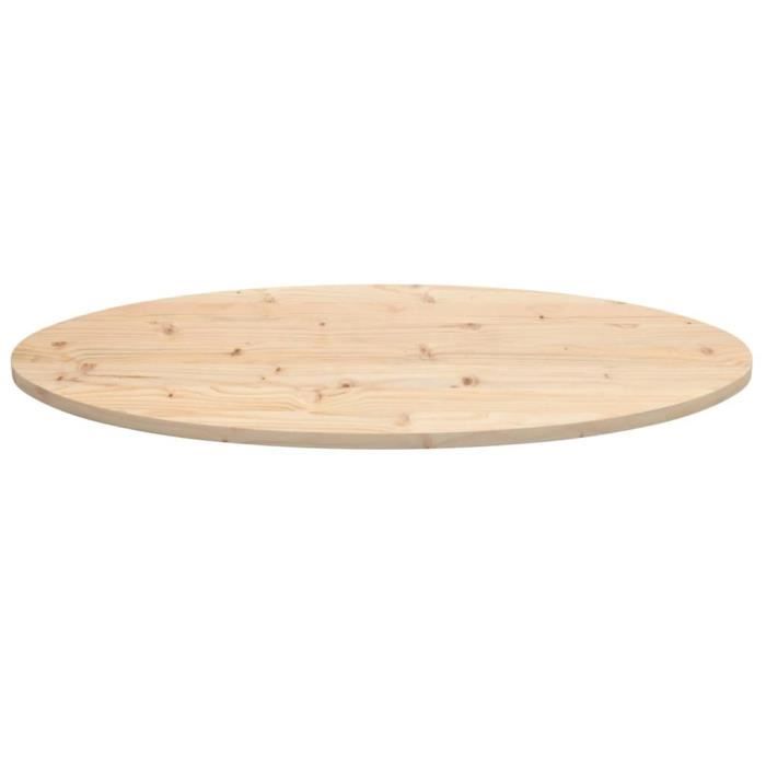 VidaXL Table Top 90x45x2.5 Cm Solid Pine Wood Oval 824325