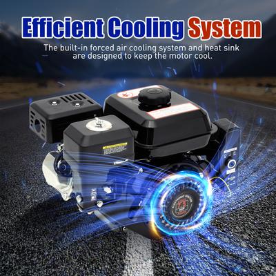 Motor de Gasolina de 4 Tiempos de 7.5HP, Motor de Arranque Eléctrico de 210CC Motor de Gasolina OHV Motor para Go Kart de Gasolina 3600RPM Refrigerado por Aire Monocilíndrico