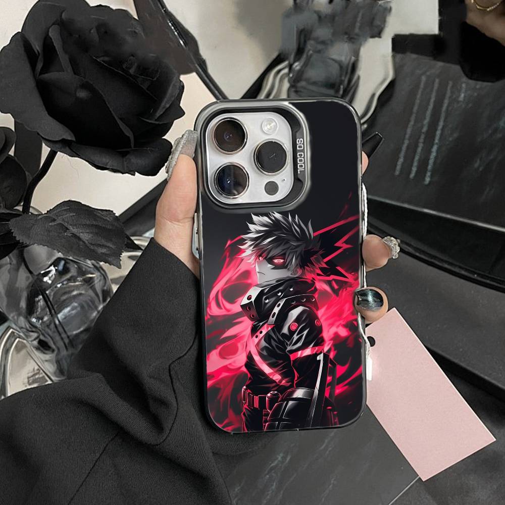 Katsuki Bakugo-Hero Academia Handyhülle Für IPhone 16 17 15 14 12 13 Pro Max Schwarze Farbe Stoßfeste Hülle