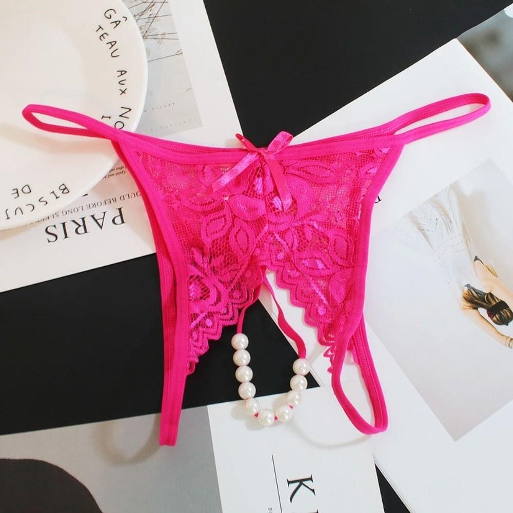 Open Crotch Mesh Lace Briefs Hollow-out Women's Thong Fashion Lace Seamless Panties  Summer Spring