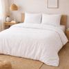 Duvet Cover - L22G - 220x240 Cm - Cotton Gauze - White - 1 Cover + 2 Pillowcases 63x63