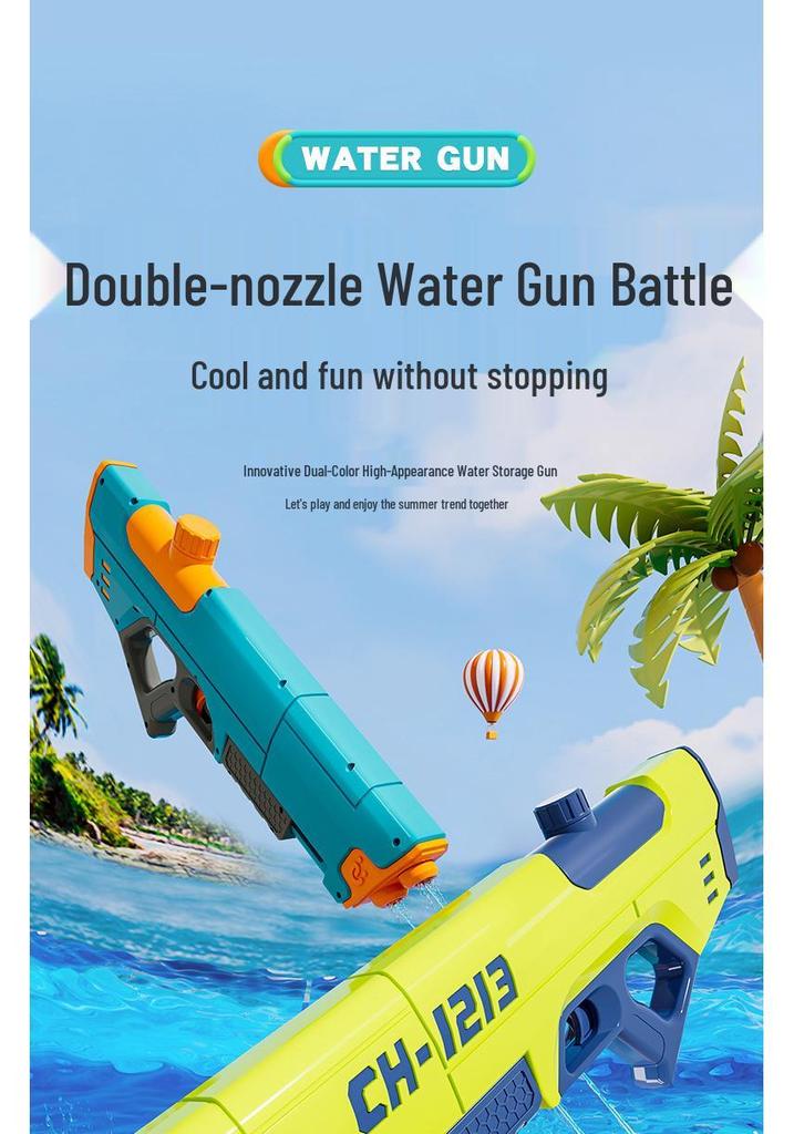 High Capacity Electric Water Gun: Automatic Absorption & Powerful Spray Toy for Kids & Adults