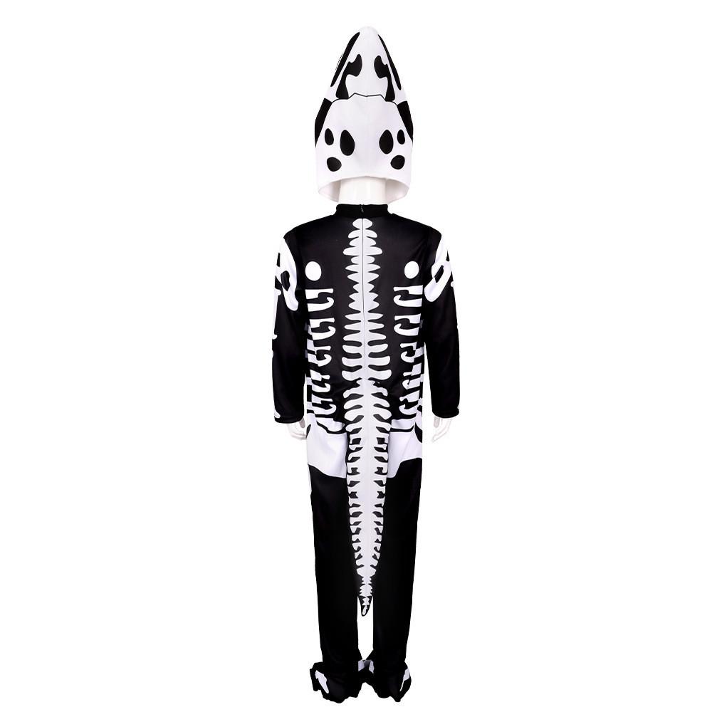 Halloween Skull Dinosaur Cosplay Costume For Kids With Polyester Fabric For Stage Performance