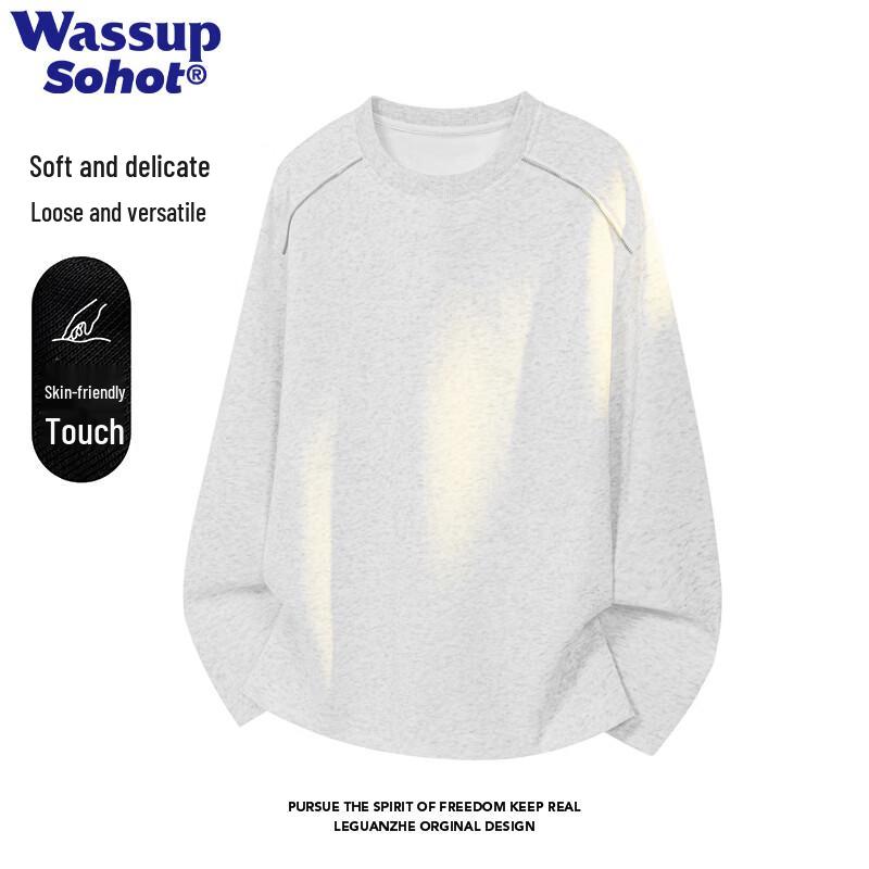 Wassup Sohot American Style Long Sleeve Crewneck Sweatshirt