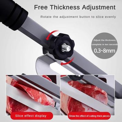 Western Style Lamb Roll Slicer Household Thickened Manual Meat Cutter Black Multifunctional Stainless Steel Vegetable Cutter