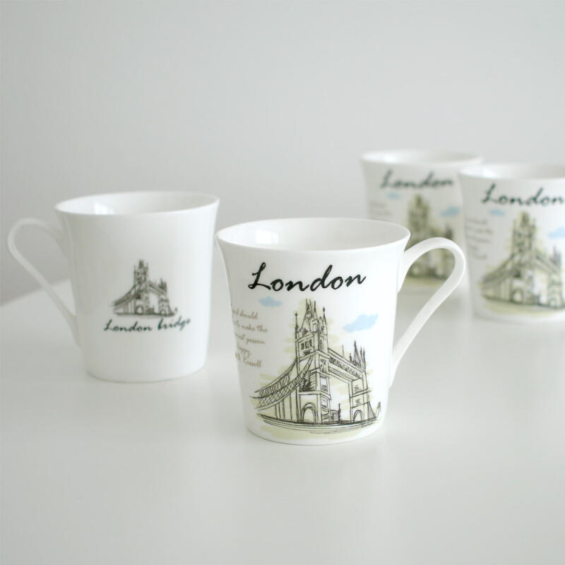 Illustration Mug Set 4p Uniform Price 2 sets of umbrella lid mugs