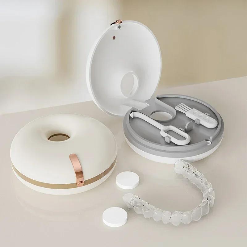 Hot selling double-layer storage set for braces,send braces brush,dental hook,dustproof,used for children's orthodontic,dentures