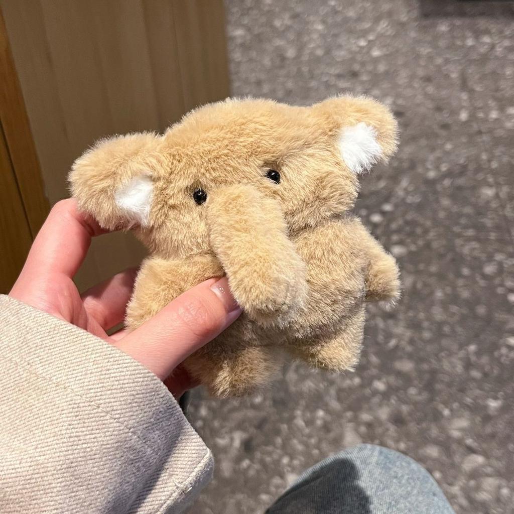 Cute Fluffy Plush 3D Cartoon Elephant Earphone Case for Airpods Pro 4 3 2 1 Headset Protective Cover For Air Pods Pro 2