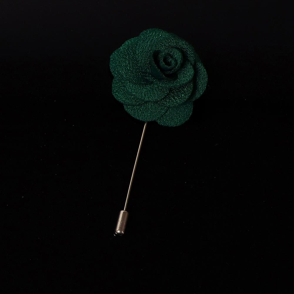 Colorful 4cm Rose Flower Brooches Red Pink Fabric Women Men Coat Pins Groom Wedding Party Breastpin Simple Suit Accessory Gift