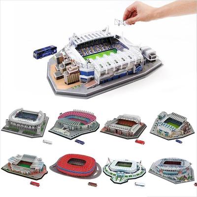 3D Paper Football Field Stadium Model Various Styles Creative DIY Ornament Household Desk Study Decoration Gifts for Fan TMZ