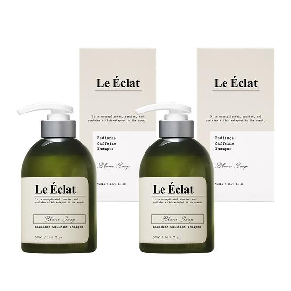 Le Eclat Radiance Caffeine Shampoo Blanc Soap 500ml x 2_B