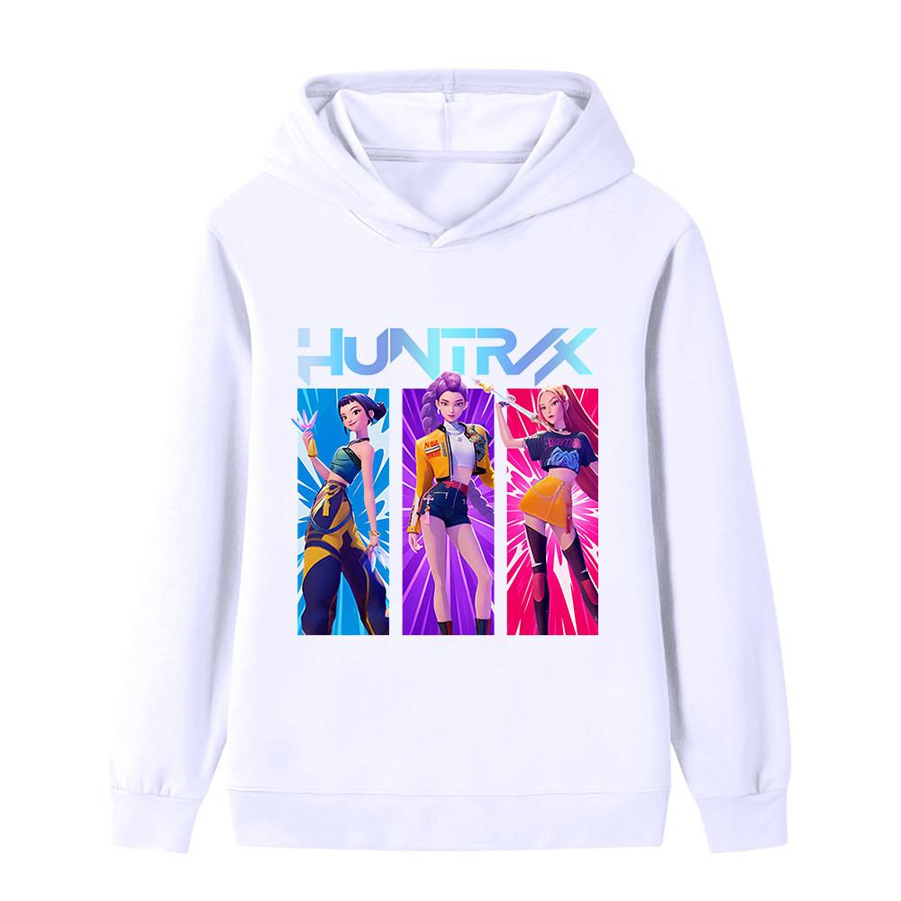 B1221 Kids Boys Girls Kpop Rumi Zoey Mira Print Long Sleeves Hoodie