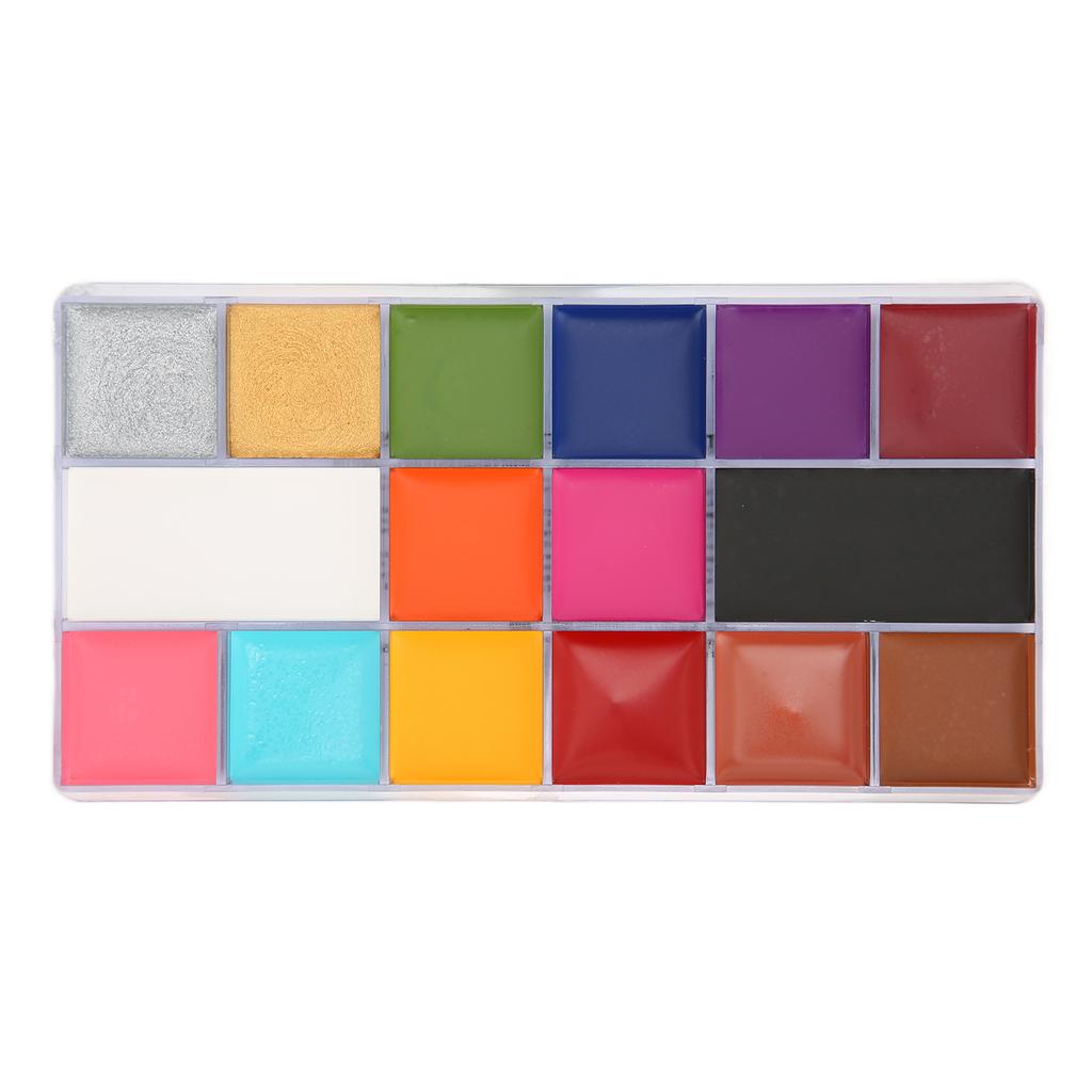 IMAGIC 16 Colors Face Body Paint Oil Athena Face Painting Palette for Halloween Cosplay Costumes