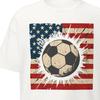 Retro USA Soccer Flag Tee Shirt, Patriotic Gameday Apparel