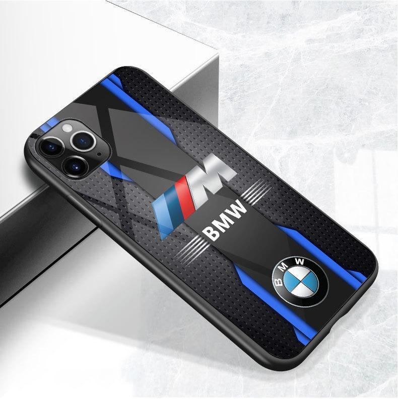 BBIO8 1pcs Sports Car BMW M Logo Phone Case for iPhone 16 Pro 11 12 Mini 13 14 Pro 15 Pro Max 7 8 Plus XR XS MAX Black Soft Edge Cover
