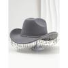 Unique Sweet Party Hat With Square Rhinestone Chain Tassel Music Events