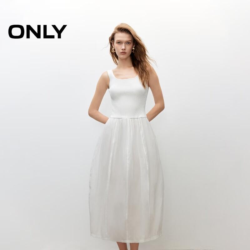 

ONLY Women s 2025 Summer Ribbed U-Neck Sleeveless Long Dress M
