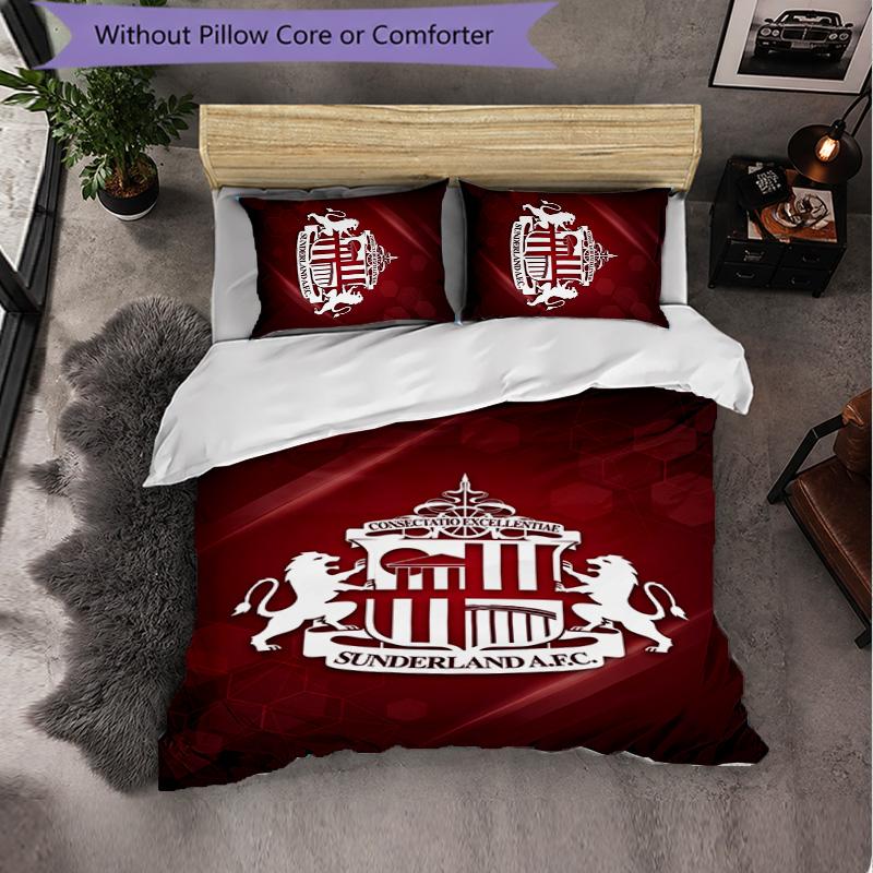 Biancheria da letto a tema Sunderland Set 3 pezzi Copripiumino Biancheria da letto decorativa per camera da adolescente Decorazione per la casa