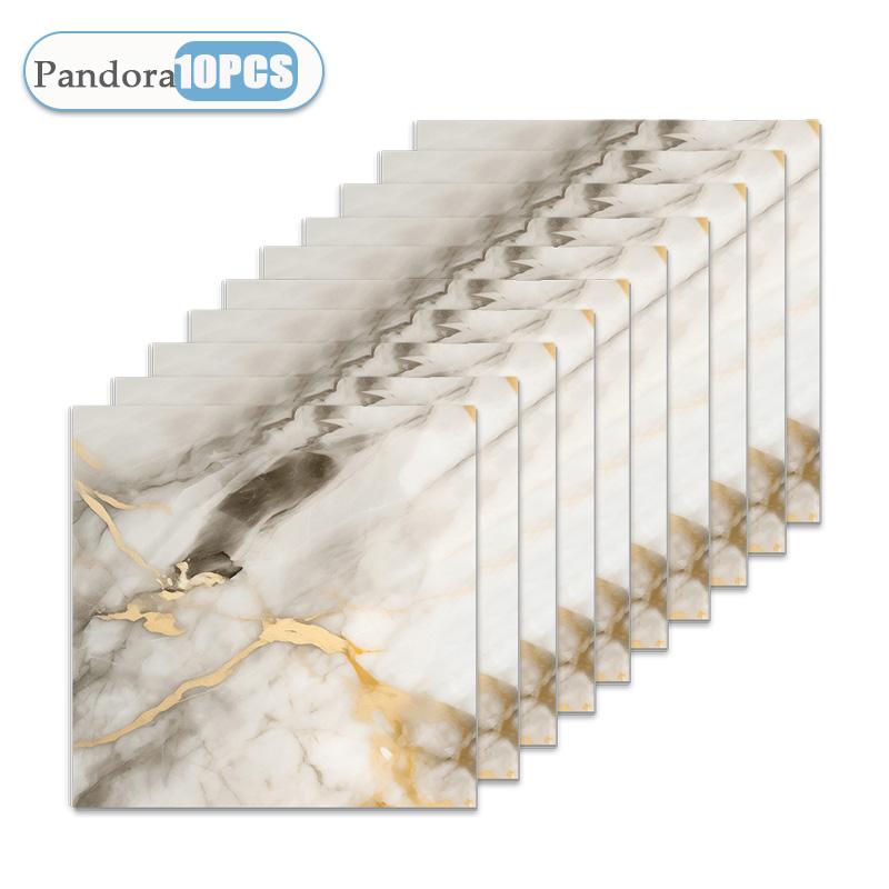10-50PCS Marble Style Floor Stickers Thickened Self-adhesive Flooring Wear-resistant PVC Flooring Stickers Household Floor Mats