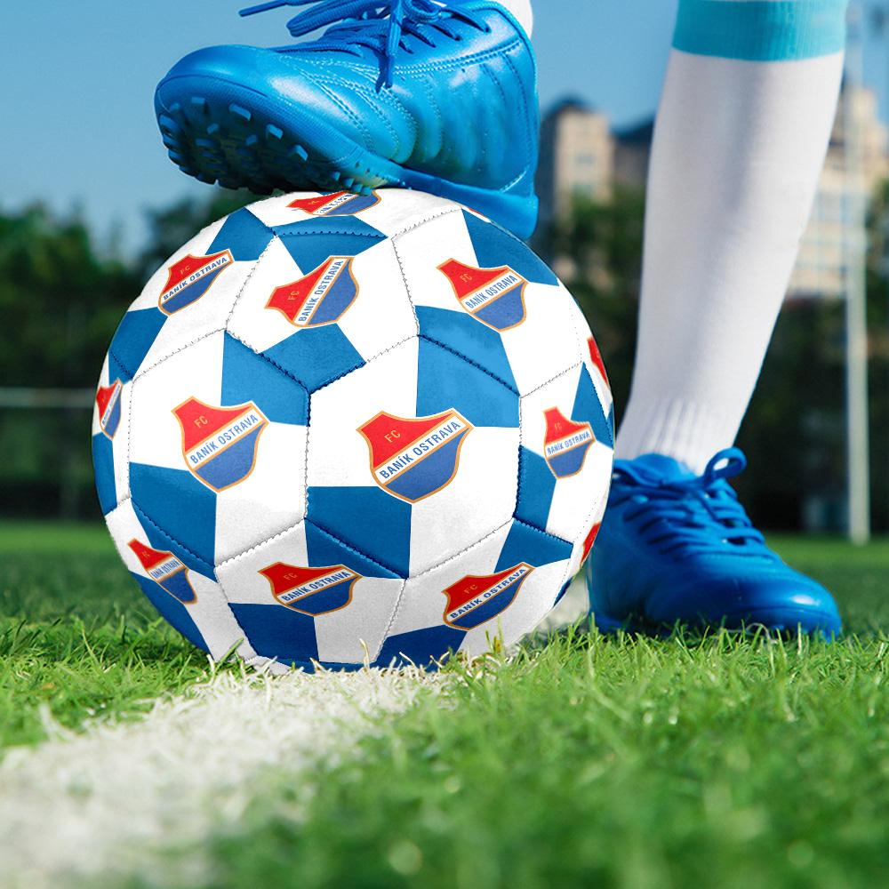Fc Banik Ostrava Crest Size 5 Soccer Balls, High-Quality, Anti-Slip, Protective Football, a Unique Gift Suitable for Birthdays, Christmas