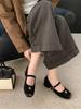 French Evening Breeze Temperament Light Mouth Single Shoes Women's Middle Heel 2025 Spring and Autumn New Gentle Fairy Commuting Thick Heel Mary Jane