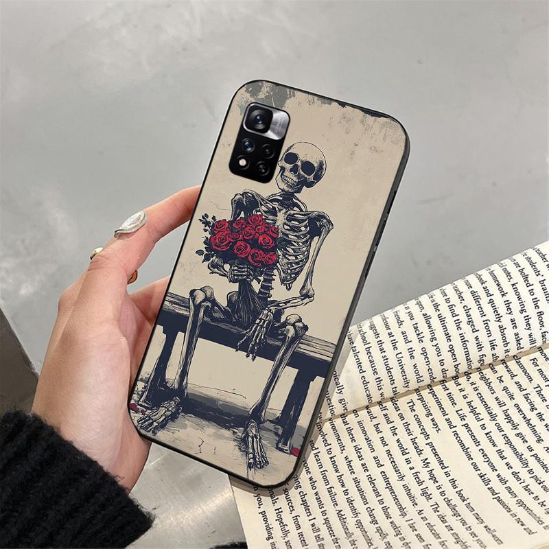 Skeleton Art Phone Case For Xiaomi Redmi Note 13 12 Pro 11S 11 10 Pro 10S 12S Redmi 13 14C 10 13C