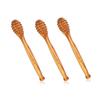 Natural Olive Wood Honey Dippers Wooden Honey Stirring Wand Multipurpose Honey Jam Syrup Scoop for Home Kitchen Breakfast Table