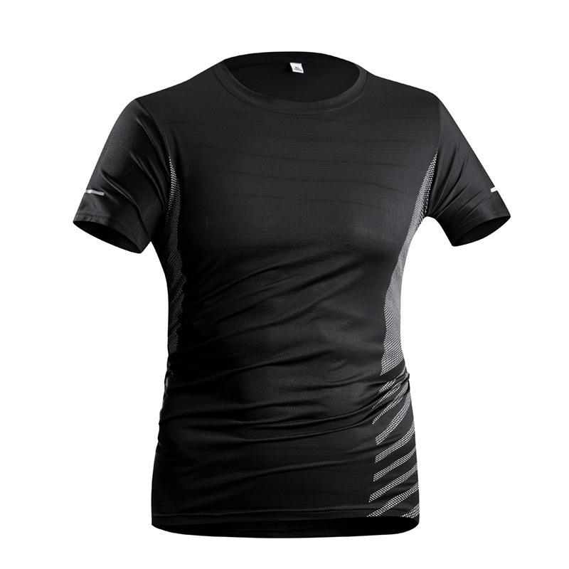 Ice Silk T-shirt Men's Quick-drying Short-sleeved T-shirt Summer High-elastic Ice-feeling Breathable Trendy Top