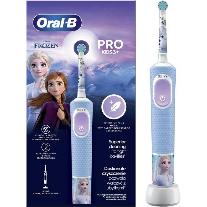 Brosse à dents électrique - Oral-B - Pro Kids Ice Kingdom - Rotative - 2 modes - Minuteur