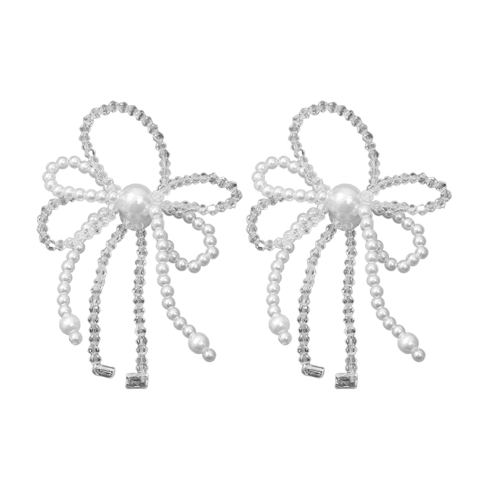 

1 пара жемчужных бантов для украшения обуви, сумка-подвеска, хрустальные банты, пряжка для обуви, украшение для изготовления ювелирных изделий своими руками, брелок для ключей