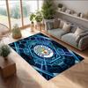 Manchester City Printed Flannel Area Rug Non Slip Soft Polyester Floor Carpet Indoor Decor Mat for Bedroom Living Room Sofa