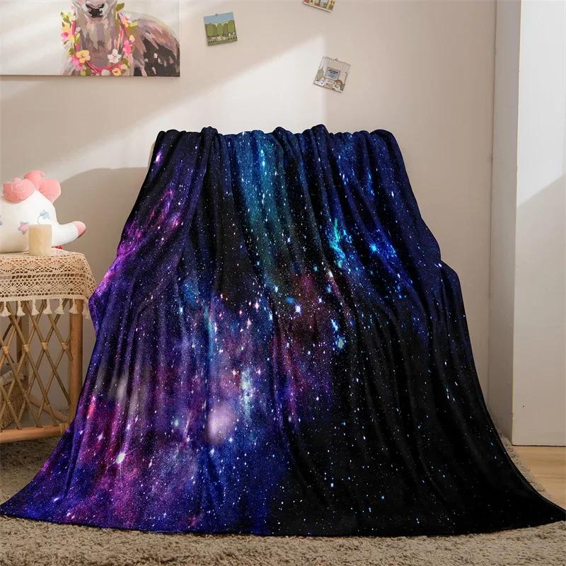 Space Blanket for Boys Kids Girls Fleece Throw Blanket with Galaxy Design for Bed Sofa Couch Soft Blanket Space Room Decor Gift