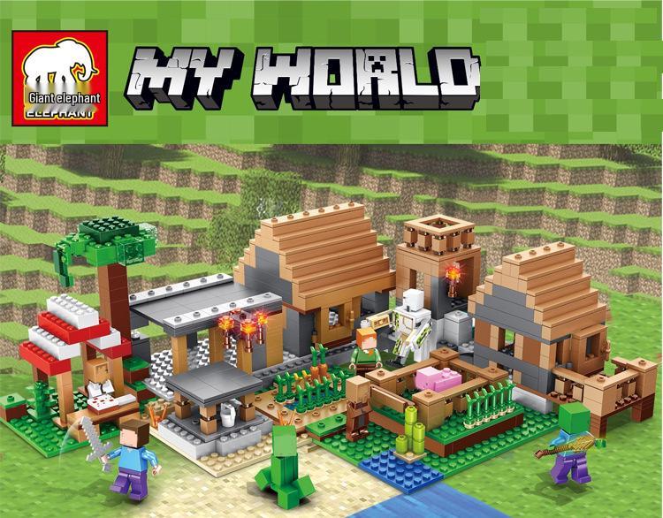 Giant Elephant JX30051 Children's Early Learning Building Blocks - World Series Village Set
