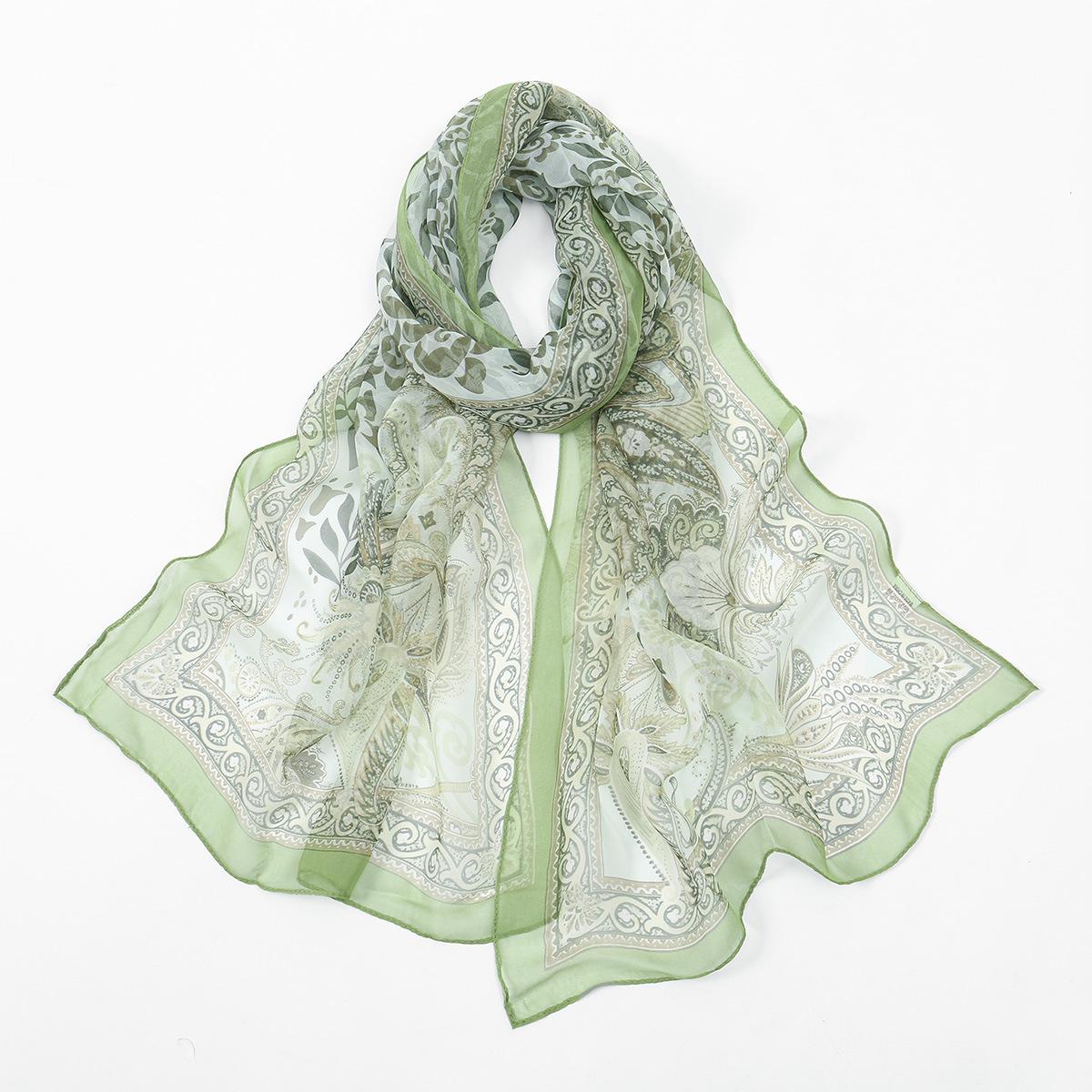 

Summer Lotus Sunscreen Georgette Scarf: Moonlight Thin Shawl & Beach Towel 160*50cm