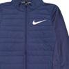 Nike Logo Print Stand Collar Cotton Jacket Men Jackets Blue AQ4878-429